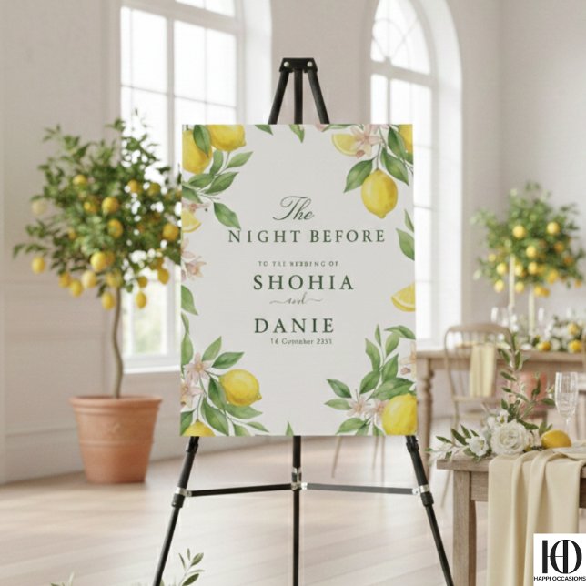 Citrus Wreath Night before wedding rehearsal sign (Creator Uploaded)