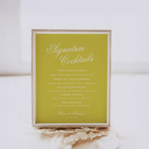 Citrus Yellow Island Old Money Drink Sign