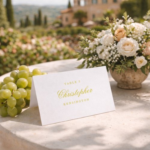 Citrus Yellow Island Old Money Place Cards