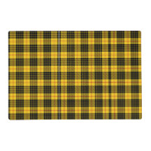 Citrus Yellow Plaid Paper Placemats