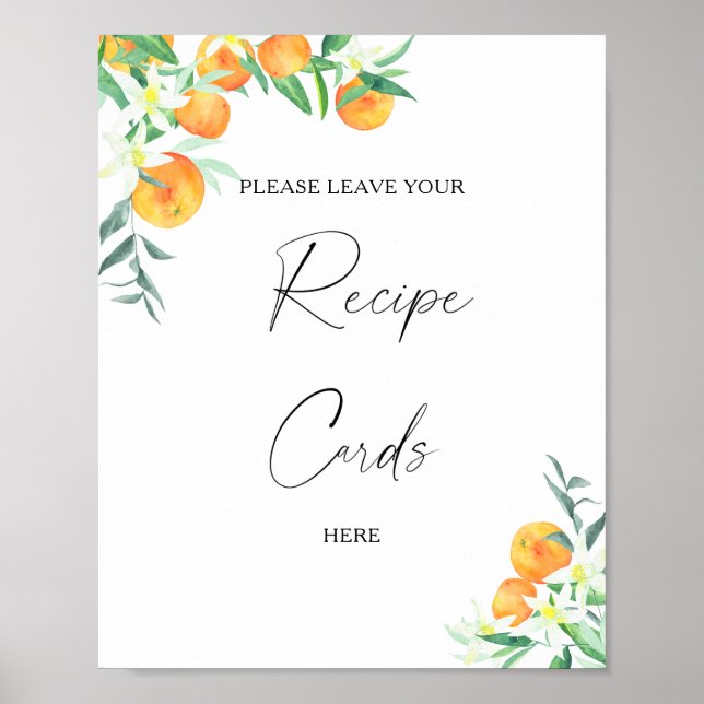 Citrus - Your recipe card here Poster (Front)