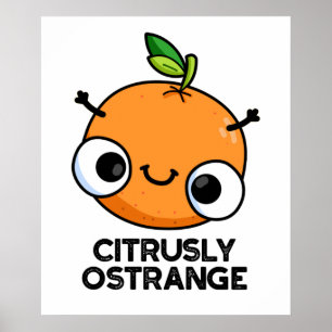 Citrusly Ostrange Funny Strange Orange Pun Poster
