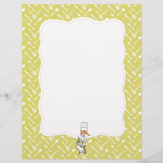 Citrust Cute Chef Art Kitchen Stationery (Front)