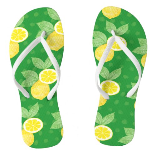 Citrusy Lemon Flip Flops