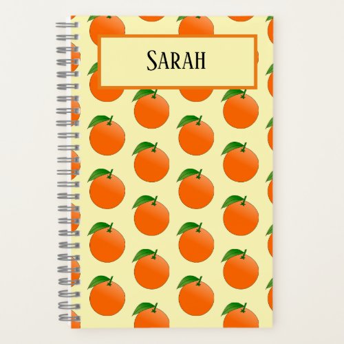 Citrusy Orange Pattern Notebook