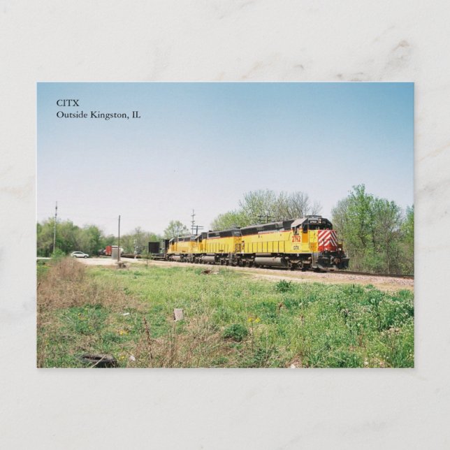 CITX Engines in Spring Postcard (Front)