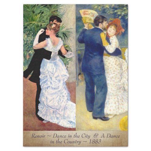 CITY AND COUNTRY DANCE FRENCH PAINTINGS BY RENOIR TISSUE PAPER