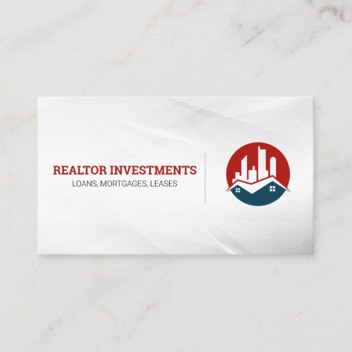 City and Residential Logo  Realtor Business Card