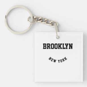 City and State Custom Location Keychain