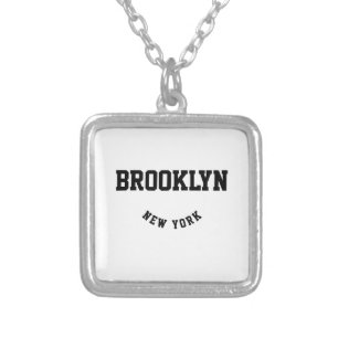 City and State Custom Location Silver Plated Necklace