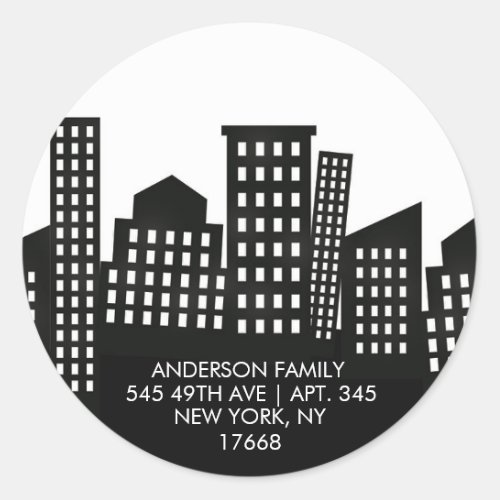 CITY APARTMENT  New Home Address Label Sticker