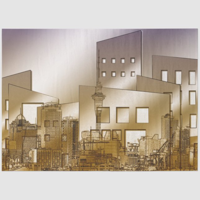 City Architecture 2 Decoupage Tissue Paper (Front)