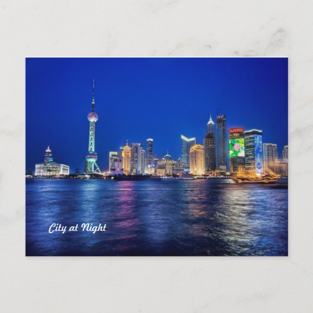 City at Night Postcard (Front)