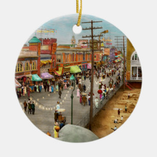 City - Atlantic City NJ - Steel Pier 1909 Ceramic Ornament