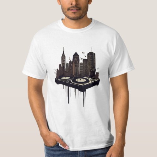 City Beats Collection DJ Urban Skyline T_Shirt