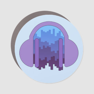 City blast: tribute to music car magnet
