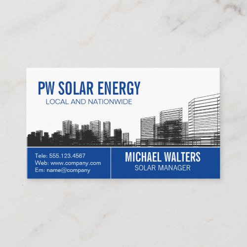 City Blueprint Background Business Card