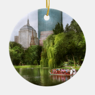 City - Boston Ma - Boston public garden Ceramic Ornament