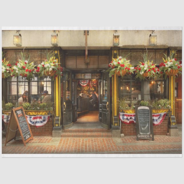 City - Boston MA - For the weary traveler Tissue Paper (Front)