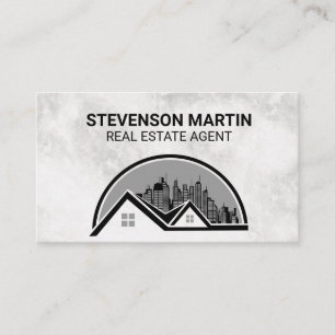 City Buildings Home Marble Business Card