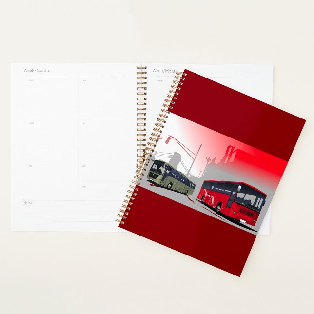 City Buses Red Green Coaches on Urban Street Planner (Creator Uploaded)