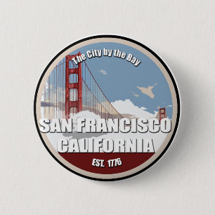 City by the bay, San Francisco California Pinback Button