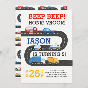 Cars Birthday Invitations Zazzle