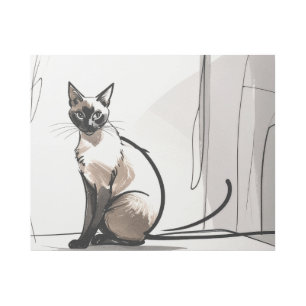 City Cat Looking Fashionable Minimalist Art