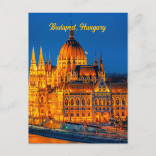 City Center of Budapest, Hungary, Postcard