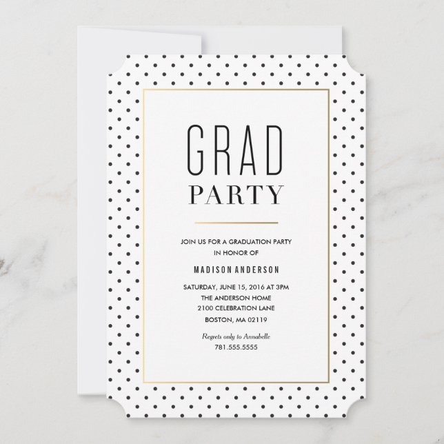 City Chic Graduation Invitation (Front)