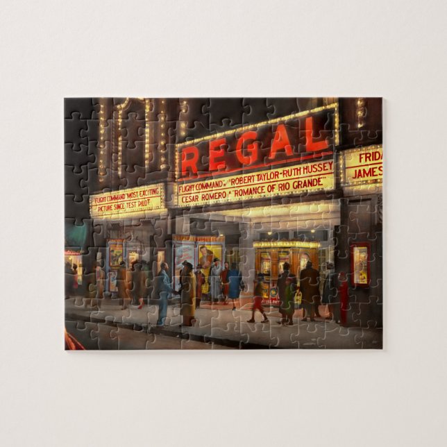 City - Chicago IL - Nightlife at the Regal Theater Jigsaw Puzzle (Horizontal)
