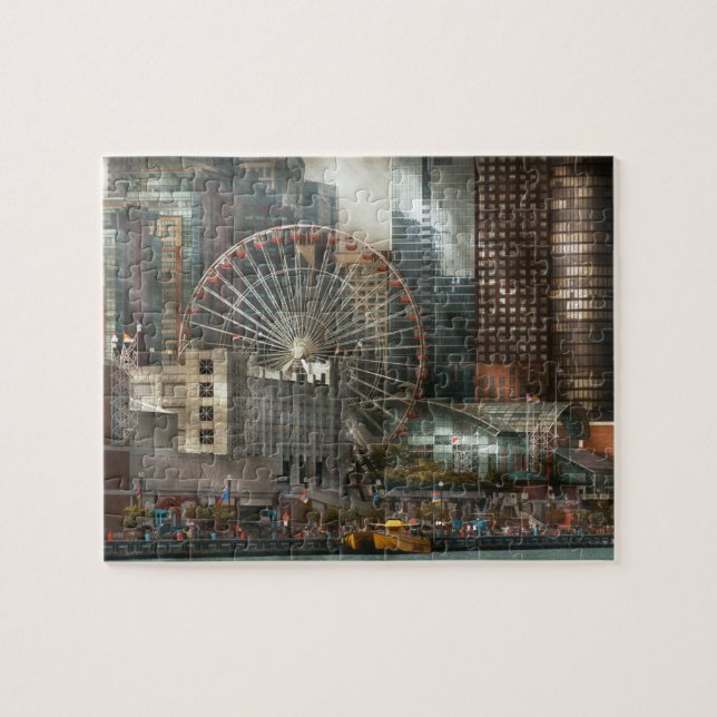 City - Chicago, IL - Pier Pressure Jigsaw Puzzle (Horizontal)