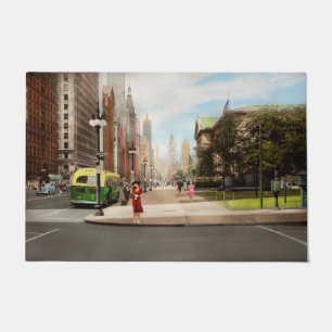 City - Chicago IL - The Magnificent Mile 1940 Doormat