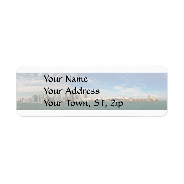 City -  Chicago Skyline & The Navy Pier Label (Front)