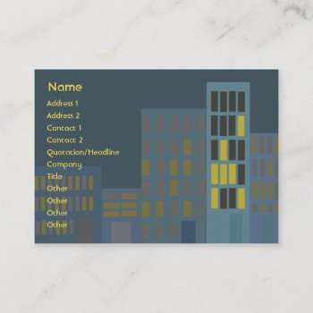 City - Chubby Business Card by ZazzleProfileCards at Zazzle