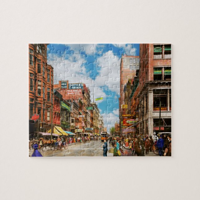 City - Cincinnati, OH - Dentist Street 1907 Jigsaw Puzzle (Horizontal)