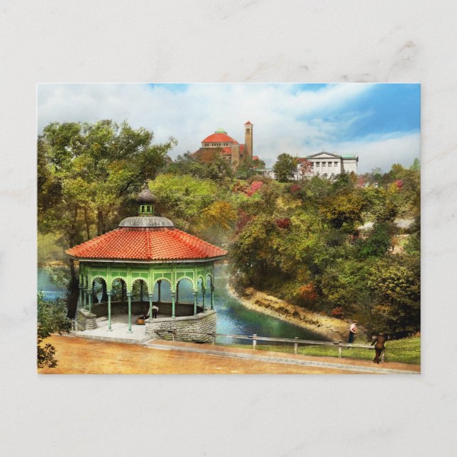 City Cincinnati OH - The Spring House Gazebo 1910 Postcard (Front)