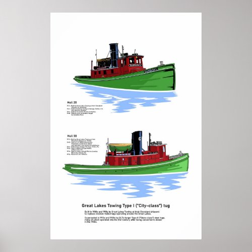 City_class Great Lakes tug Poster