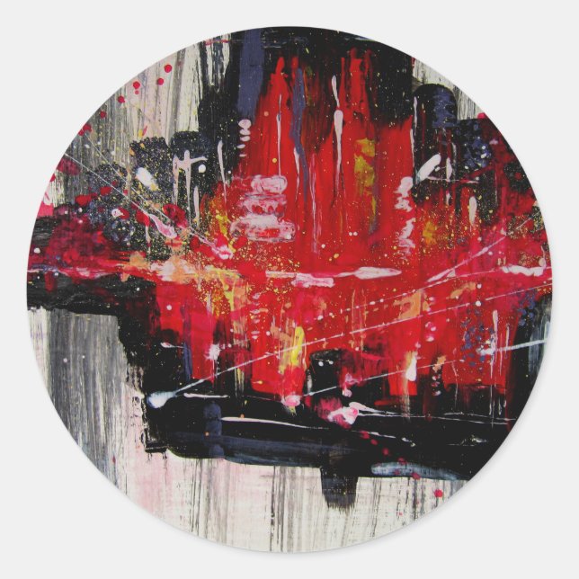 city classic round sticker (Front)