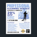 City Cleaner Silhouette, Cleaning Service Advert Flyer<br><div class="desc">City Cleaner Silhouette,  Cleaning Service Advertising Flyer by The Business Card Store.</div>