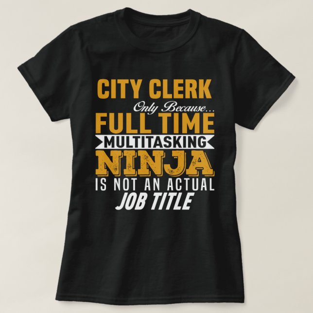 City Clerk T-Shirt (Design Front)