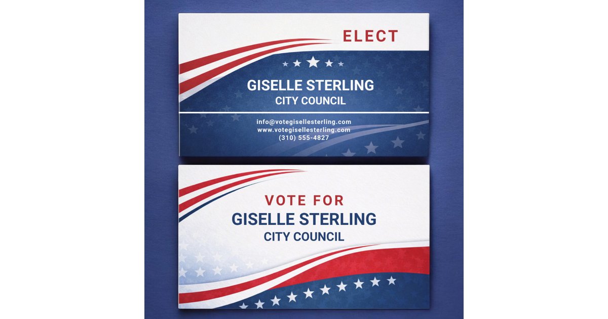City Council Election Campaign Voter Business Card | Zazzle