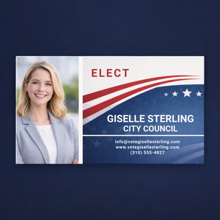 City Council Voter Election Photo Business Card