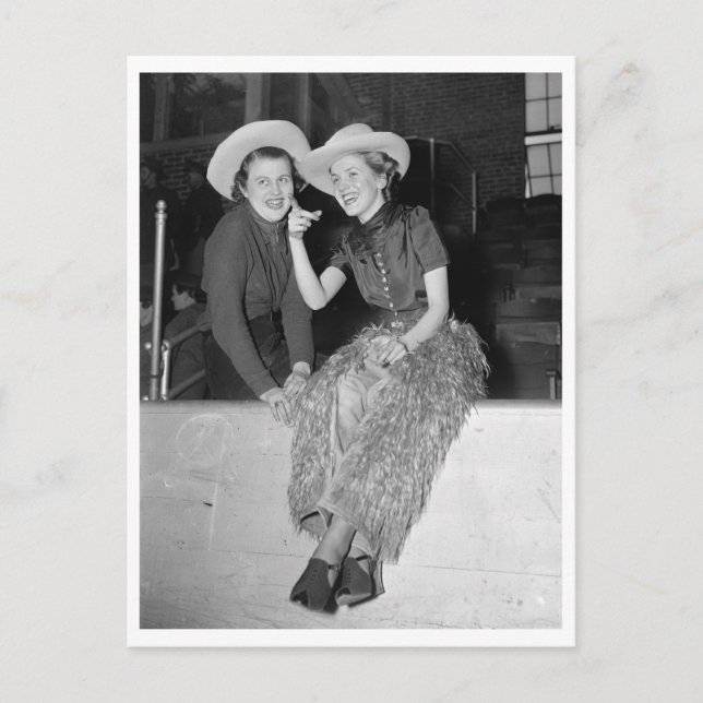City Cowgirls vintage 1937 photo Postcard (Front)