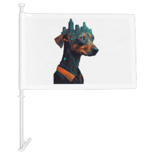 City dachshund Classic T-Shirt Car Flag