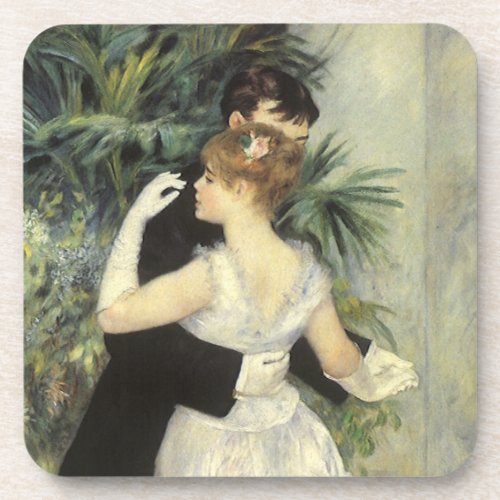 City Dance by Pierre Renoir Vintage Fine Art Drink Coaster