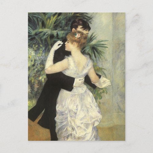 City Dance by Pierre Renoir Vintage Fine Art Postcard