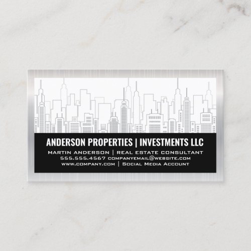 City Downtown  Real Estate Property Business Card