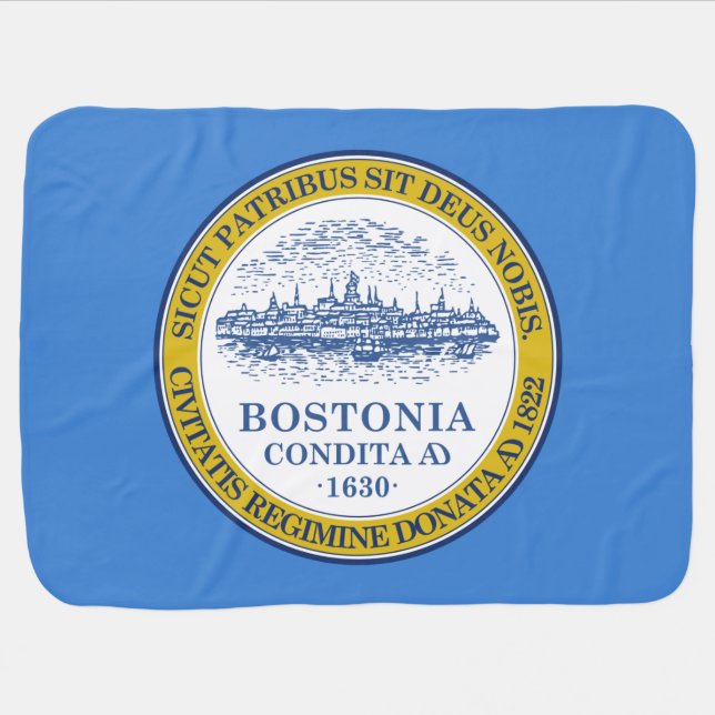 City Flag of Boston (Massachusetts) Baby Blanket (Horizontal)