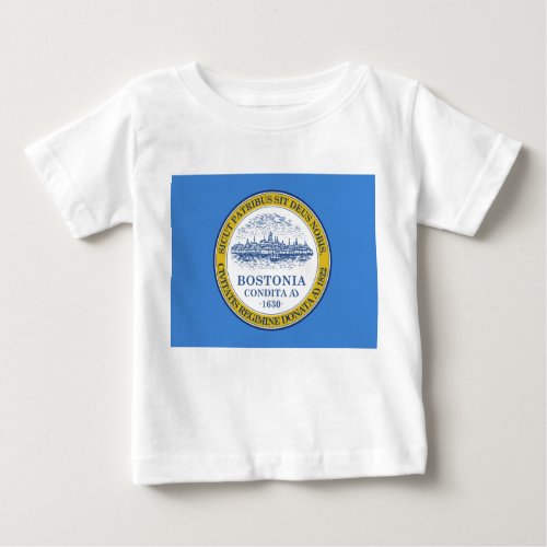 City Flag of Boston Massachusetts Baby T_Shirt